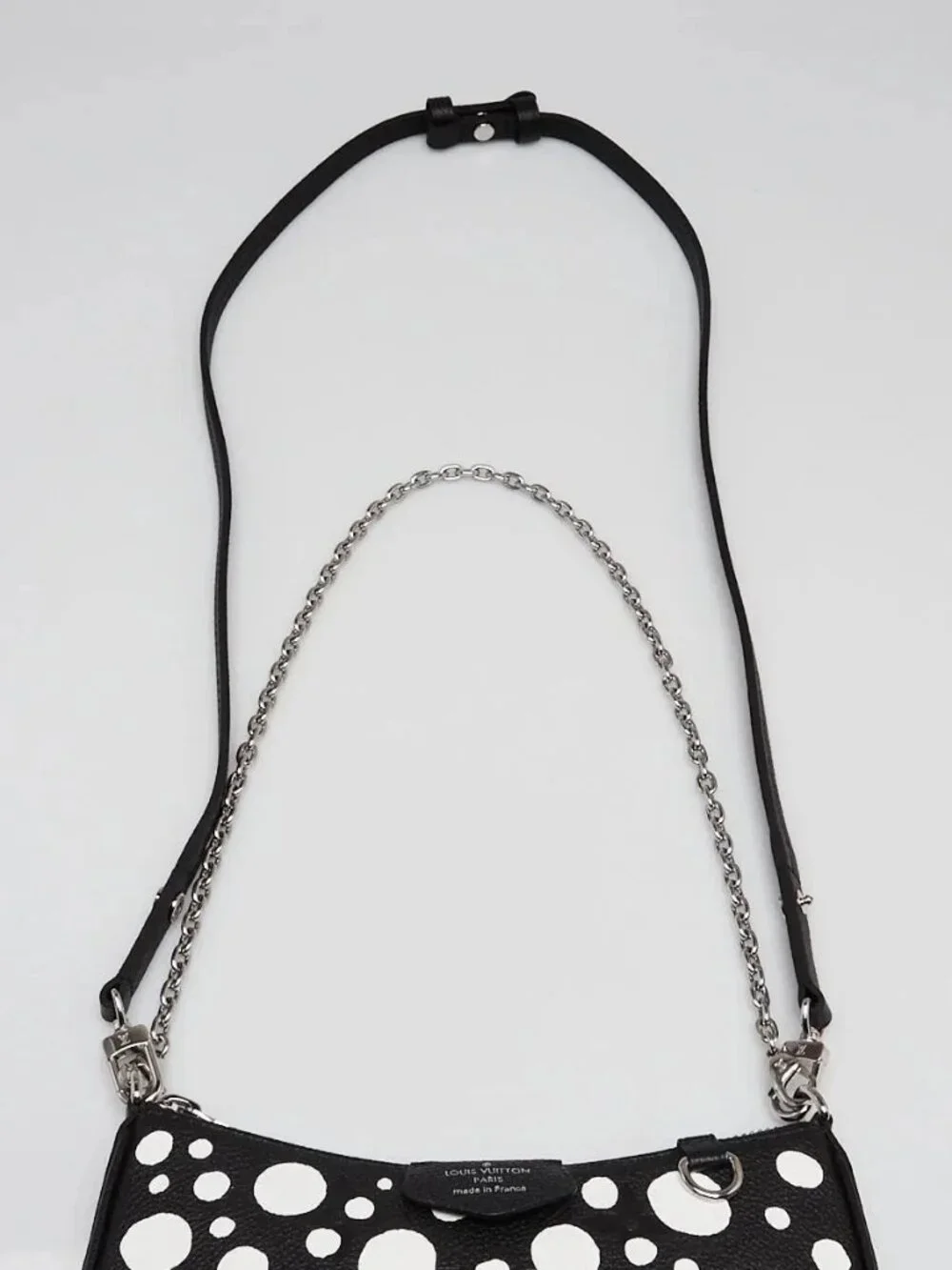Louis Vuitton x YK Black/White Leather Easy Pouch on Strap Bag